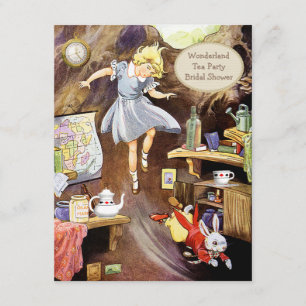 Alice Down the Rabbit Hole Vrijgezellenfeest Kaart