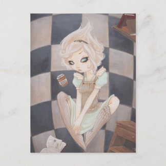 Alice Down the Rabbit Hole wonderland briefkaart