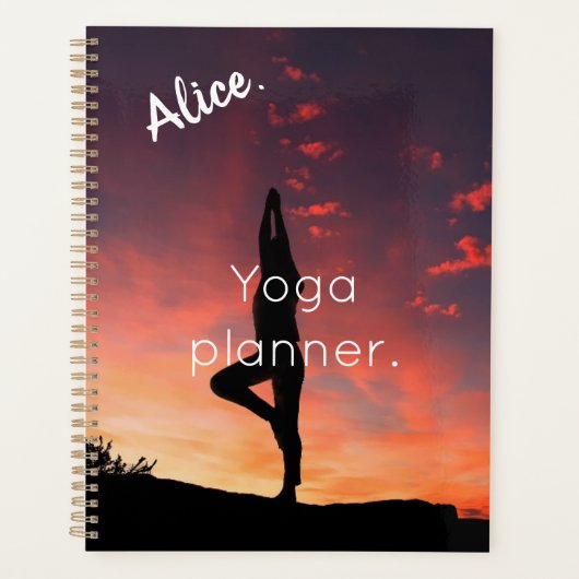 Alice. Elegant personaliseert Yoga Planner (Voorkant)