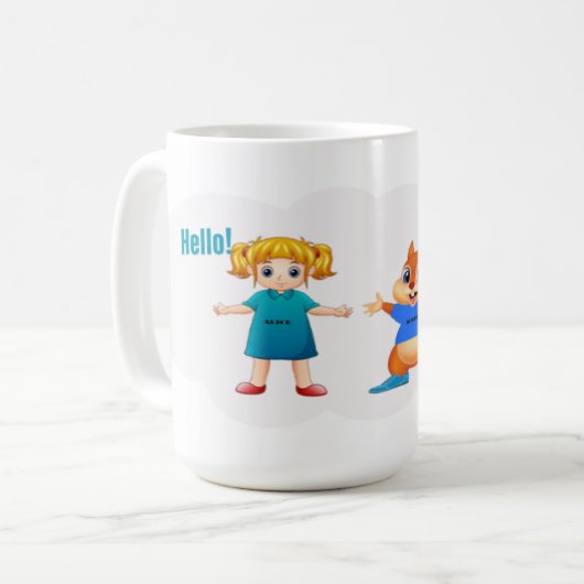 Alice en Aurovy Theme Koffiemok (Voorkant links)