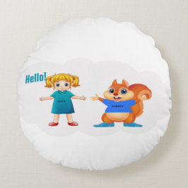 Alice en Aurovy Theme Rond Kussen
