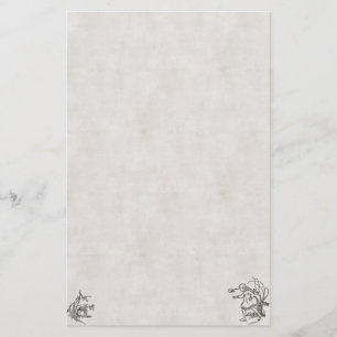 Alice en bas de la papeterie de terrier de lapin