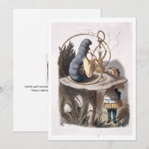ALICE en Caterpillar - Avonturen in Wonderland Notitiekaartje