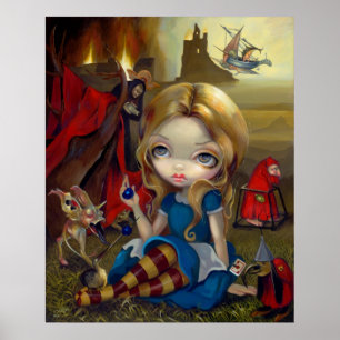 Alice en de Bosch Monsters ART PRINT Wonderland