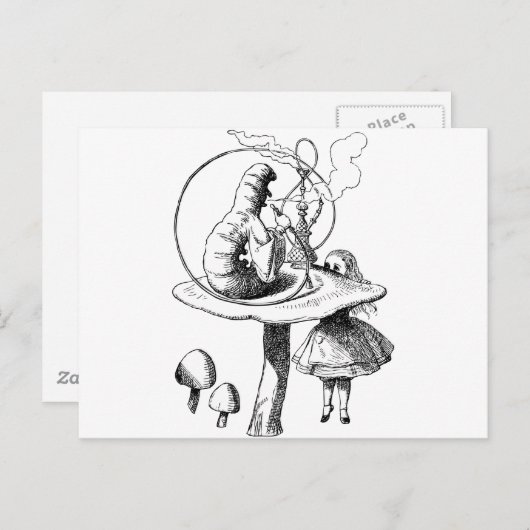 Alice en de Caterpijler Briefkaart (Voorkant / Achterkant)