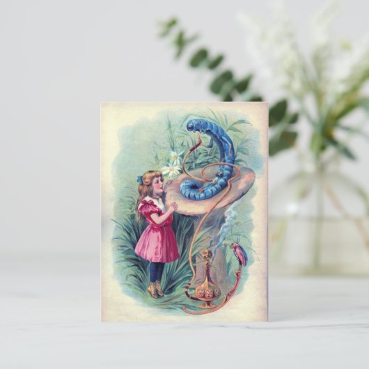 Alice en de Caterpijler Briefkaart (Staand voorkant)