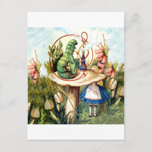 Alice en de Caterpijler in Wonderland Briefkaart