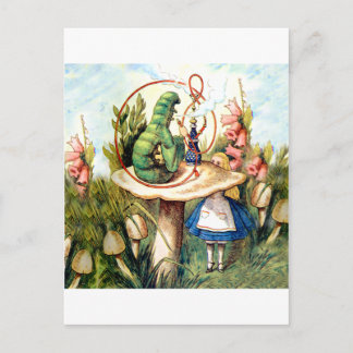 Alice en de Caterpijler in Wonderland Briefkaart