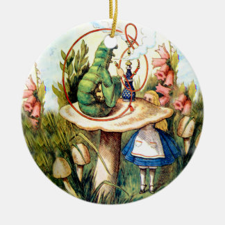 Alice en de Caterpijler in Wonderland Keramisch Ornament
