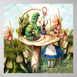 Alice en de Caterpijler in Wonderland Poster