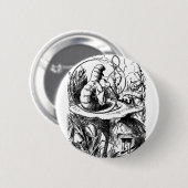 Alice en de Caterpijler Ronde Button 5,7 Cm (Voorkant /achterkant)