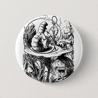 Alice en de Caterpijler Ronde Button 5,7 Cm