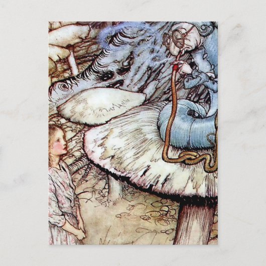 "Alice en de Caterstyle" door Arthur Rackham Briefkaart (Voorkant)