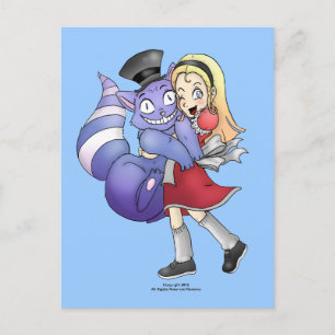 Alice en de Cheshire Cat Briefkaarten