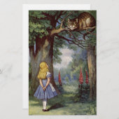 Alice en de Cheshire Cat Briefpapier (Voorkant / Achterkant)