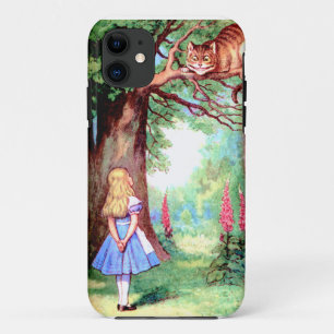 Alice en de Cheshire Cat in Wonderland iPhone 11 Hoesje