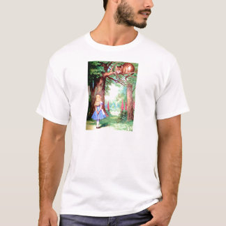 Alice en de Cheshire Cat in Wonderland T-shirt