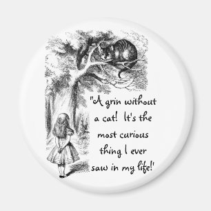 Alice en de Cheshire Cat Magneet