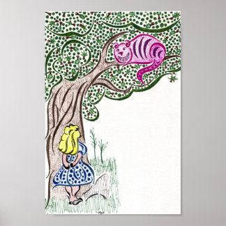 Alice en de Cheshire Cat Poster