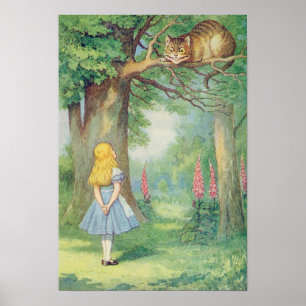 Alice en de Cheshire Cat Poster