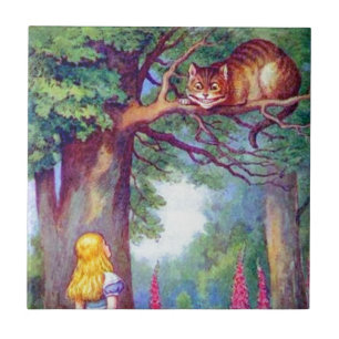 Alice en de Cheshire Cat Tegeltje