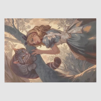 Alice en de Cheshire Cat Tissuepapier