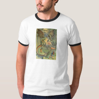 Alice en de Jabberwocky in volledige kleur T-shirt