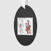Alice en de koningin van de harten ornament (voorkant)