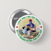 ALICE EN DE RUPS RONDE BUTTON 5,7 CM (Voorkant /achterkant)