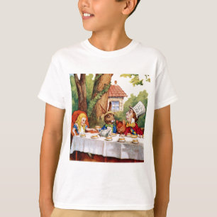 Alice en de Tea Party van de Mad Hatter in Wonderl T-shirt