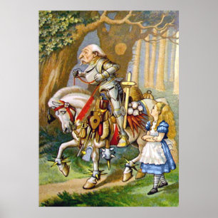 Alice en de White Knight in Wonderland Poster