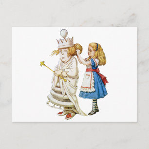Alice en de Witte Koningin in Sprookjesland Briefkaart