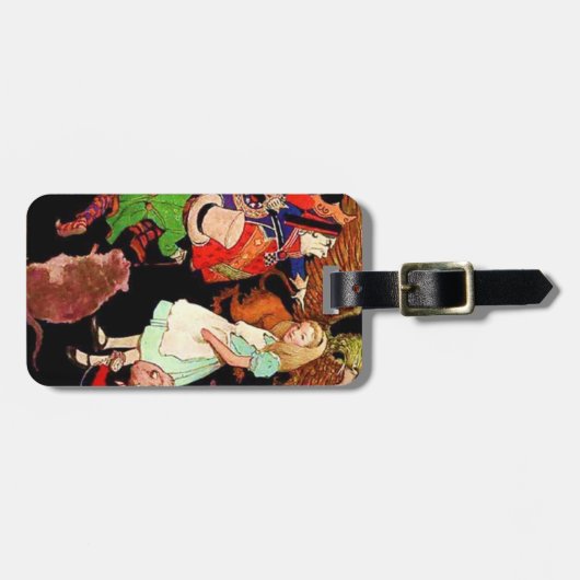 Alice en Doormouse Bagagelabel (Voorkant horizontaal)