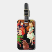 Alice en Doormouse Bagagelabel (Voorkant verticaal)