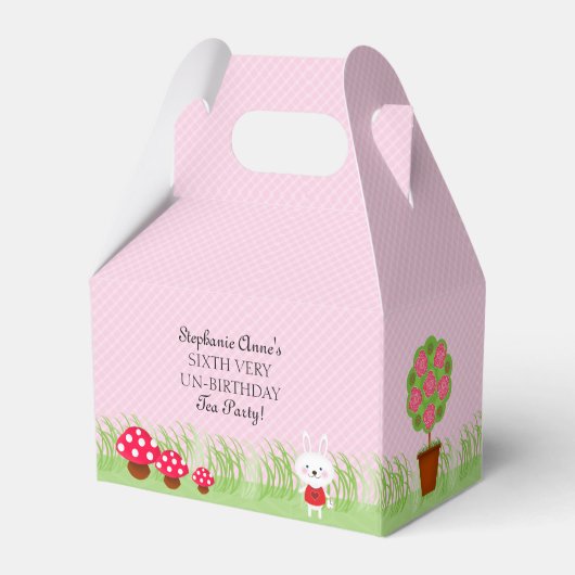 Alice en haar Tea Party Bedankdoosjes (Achterkant)