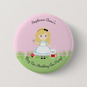 Alice en haar Tea Party Ronde Button 5,7 Cm