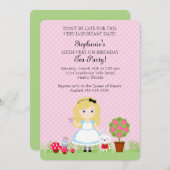 Alice en haar theepartij kaart (Voorkant / Achterkant)