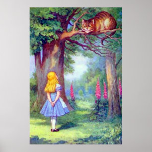 Alice en het Cheshire Cat Full Color Poster