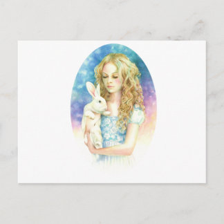 Alice en het konijn briefkaart