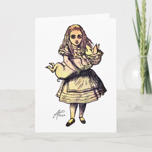 Alice en het varken kaart (Voorkant)