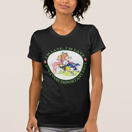 ALICE EN HET WITTE KONIJN - IK BEN TE LAAT! T-SHIRT (Voorkant)