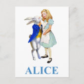 Alice en het witte konijn in Wonderland Briefkaart (Voorkant)