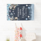 Alice en hiver Wonderland Baby shower bannière (En situation)