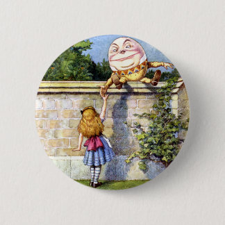 Alice en Humpty Dumpty in Wonderland Ronde Button 5,7 Cm