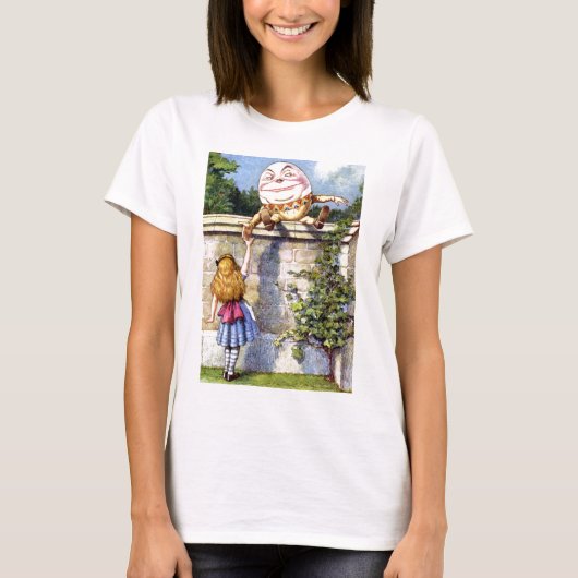 Alice en Humpty Dumpty in Wonderland T-shirt (Voorkant)