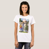 Alice en Humpty Dumpty in Wonderland T-shirt (Voorkant volledig)