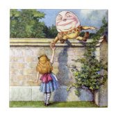 Alice en Humpty Dumpty in Wonderland Tegeltje (Voorkant)
