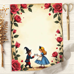 Alice en Kaarten Rozentuin Scrapbook Papier