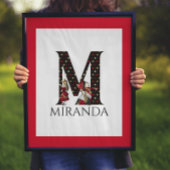 Alice en Queen Illustrated Letter M Wall Print