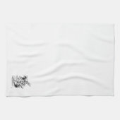 Alice en serviette de cuisine blanche de lapin des (Horizontal)